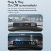 GPS HUD Head-Up Display Speedometer, Overspeed Alarm, USB Powered (Blue/White)