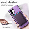 For Samsung Galaxy S25 Ultra 5G Retro Magsafe Card Bag PU Back Cover Phone Case(Purple)
