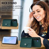 For Samsung Galaxy M16 5G / F16 5G Button Card Bag RFID Anti-theft Phone Case(Green)