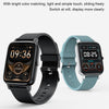 Ochstin 5H80 1.69 inch Square Screen Silicone Strap Heart Rate Blood Oxygen Monitoring Bluetooth Smart Watch(Black+Gold)