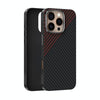 For iPhone 14 Pro ABEEL C Carbon Fiber Series 6D Micro Relief MagSafe Phone Case(Black Red)
