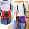 For Xiaomi Pad 7 / 7 Pro Rotatable Holder Silicone Hybrid PC Tablet Case with Shoulder Strap(Red)