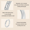 S925 Platinum-plated Sterling Silver Moissanite Ring(No.8)