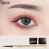 3 PCS MAYCHEER 3117 Small Gold Bars Double Eyebrow Pencil Thin Head Waterproof Non-bleeding Eyebrow Pencil(4 Gray Brown)