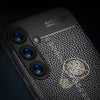 For Samsung Galaxy S25+ 5G Litchi Texture Shockproof TPU Phone Case(Black)