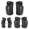 WEISOK 6 in 1 Roller Skating Protective Gear Skating Skate Skateboard Anti-Fall Knee Pads Set, Specification: L 60-75kg(Black)