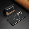 For Samsung Galaxy S25+ 5G Zipper Horizontal Magnetic Card Bag RFID MagSafe Phone Case(Black)