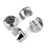 Aluminum Alloy Plating Motorcycle Handlebar Clock(Silver Shell Black Background)