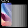For Xiaomi Redmi K40 5G 50 PCS 0.26mm 9H Surface Hardness 2.5D Explosion-proof Tempered Glass Non-full Screen Film