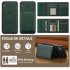 For iPhone XR LC.IMEEKE L5 Series Detachable RFID Card Bag Magsafe Phone Case(Green)
