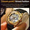 OLEVS 6651 Men Luminous Waterproof Hollow Mechanical Watch(Gold)