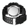 SKMEI 1857 Stainless Steel Buckle PU Strap Waterproof Electronic Watch(Black Gold)