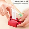 Toothpaste Facial Cleanser Hand Cream Automatic Squeezer Bathroom Supplies(Red)