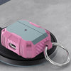 For AirPods 4 Wireless Earphones Shockproof Protective Case(Pink + Rose Red)