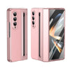 For Samsung Galaxy Z Fold3 5G Integrated PC + PU Phone Case with Pen / Pen Box(Pink)