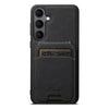 For Samsung Galaxy S25 5G Suteni H16 Litchi Texture Leather Detachable Wallet Back Phone Case(Black)
