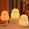 Penguin Silicone Pat Night Light Children Bedside Atmosphere Lamp(White)