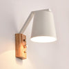 Creative Bedroom Study Bedside Balcony Aisle Porch Hotel Cafe Wood Wall Lamp Switch Light, Light Source:without Light Source(White)