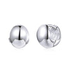 S925 Sterling Silver Simple Mirror Light Ear Buckle Women Earrings