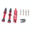 A5593 2 PCS 40mm Red French Tubeless Valve Stem with Repair Kit for Road Bike