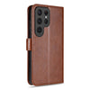 For Samsung Galaxy S24 Ultra 5G AZNS Sheepskin Texture Flip Leather Phone Case(Brown)