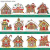 12pcs /Set House Christmas Decorations Pendants PVC Hanging Christmas Tree Ornaments Scene Arrangement Props
