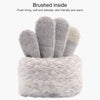 Winter Touch Screen Gloves Women Men Warm Stretch Knit Mittens Imitation Wool Thicken Full Finger Gloves(C-Red)