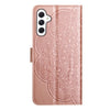 For Samsung Galaxy A26 5G Flower Embossed Leather Phone Case(Rose Gold)