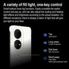 For Huawei P50 Pro Ring Flash Protective Case Selfie Beauty Ring Fill Light Case(White)