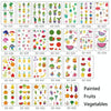 20 PCS Waterproof Painted Fruits Vegetables Plants Children Tattoo Stickers(EC-549)
