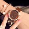 Women Hollow Belt Casual Quartz Watch(Coffee)