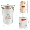 4 PCS / Set Outdoor Picnic Stainless Steel Cup With Storage Bag+Silicone Holder (Dark Blue)