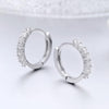 S925 Sterling Silver Jewelry Earrings Inlaid Zircon Earrings(White)