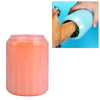 Large Orange Dog & Cat Paw Cleaner Cup - Silicone Bristles