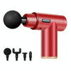 Fascia Massager Mini Electric Muscle Massager Portable Fitness Muscle Relaxing Massager LCD(Superior Red)