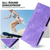 For iPhone 14 Pro Max Lace Floral Embossed Magnetic Buckle Leather Phone Case(Purple)