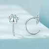 S925 Sterling Silver Pet Paw Print Earrings(SCE1760)
