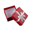10 PCS Bowknot Jewelry Gift Box Square Jewelry Paper Packaging Box, Specification: 9x9x4cm(Red)