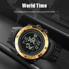 Shimei 2096 Multifunctional Men 50M Waterproof Compass Noctilucent Digital Wrist Watch(Black)
