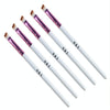 5 PCS White Wooden Handle Beveled Eyebrow Brush Eyebrow Brush Eye Shadow Brush