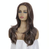 Women Mid-Point Mid-Length Curly Wig Chemical Fiber Headgear(Dark Brown + Light Gold)