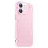 For iPhone 12 Nano Lens Cover Liquid Silicone Phone Case(Pink)