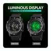 SKMEI 1762 Triplicate Round LED Dual Time Digital Display Waterproof Luminous Electronic Watch(Black)