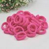20pcs / Pack Girls Kids Rubber Bands Ponytail Holder Elastic Hair Bands(Rose Red)