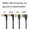 Right Bend 0.5m Cat 8 10G Transmission RJ45 Male To Female Computer Network Cable Extension Cable(Black)