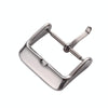 5pcs IP Plated Stainless Steel Pin Buckle Watch Accessories, Color: Silver 22mm