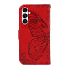For Samsung Galaxy A26 5G Global Swallowtail Butterfly Embossed Leather Phone Case(Red)