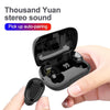 L21 Pro IPX7 Waterproof Wireless Bluetooth Earphone with Charging Box & Digital Display, Support Siri & Call(Black)