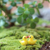 5 PCS Mini Doll House Accessories Resin Three-dimensional Small Yellow Duck Plant Decoration
