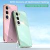 For vivo V40 Lite 5G XINLI Straight 6D Plating Gold Edge TPU Phone Case(Mint Green)